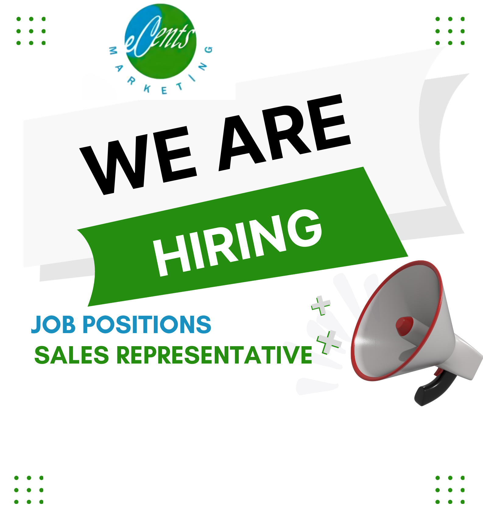 Job Vacancy for Sales Representative